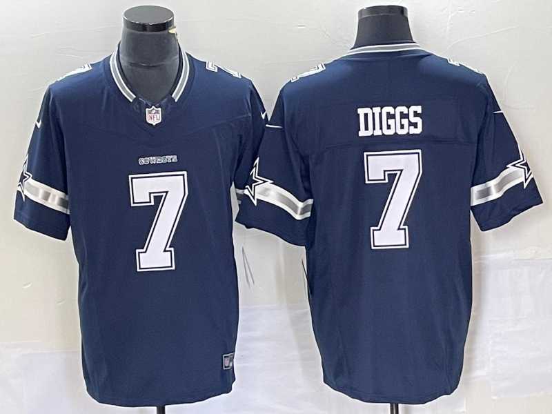 Men%27s Dallas Cowboys #7 Trevon Diggs Navy Blue 2023 FUSE Vapor Untouchable Stitched Jersey->dallas cowboys->NFL Jersey